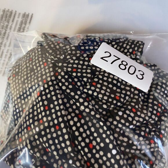 Daisy Fuentes Blouse Women M Medium Black Polka Dot V-Neck Long Sleeve Casual - Picture 9 of 9